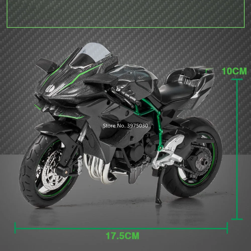 1:12 Scale Motorcycle Replica in Blue or Black 2 1:12 Scale Motorcycle Replica in Blue or Black - Image 2