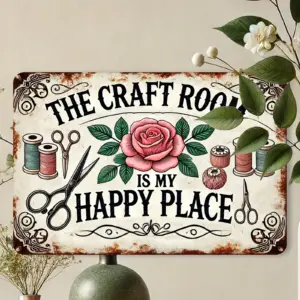 Vintage Aluminum Craft Room Sign 8x12 Inches 10 S8e75029b4b554a34a673d9e6036d3e7dR