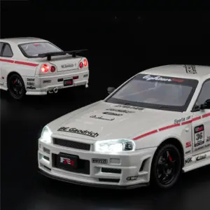 Gold Nissan Skyline R34 GT-R Model 1:24 Scale 12 S8ec1daa2179046cfbd02435e141d4fd52
