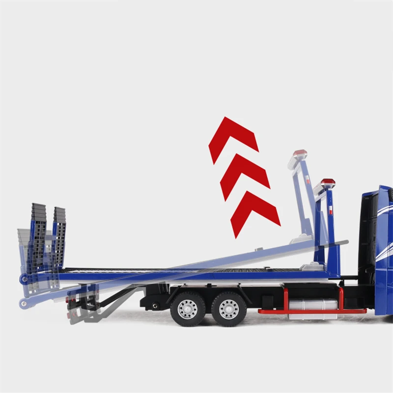 1:24 Scale Alloy Flatbed Trailer for Collectors 4 1:24 Scale Alloy Flatbed Trailer for Collectors - Image 4