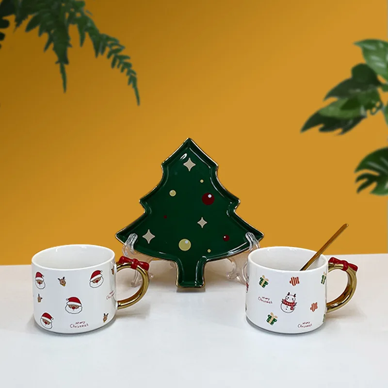 Festive Christmas Tree Ceramic Coffee Set 3 Festive Christmas Tree Ceramic Coffee Set - Image 3
