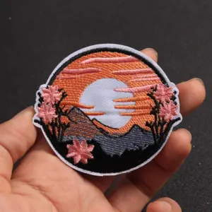 Cherry Blossom Sunrise Patch Set of 5