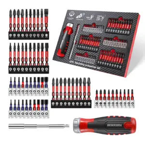 62-Piece Ratcheting Screwdriver Set with Bits
