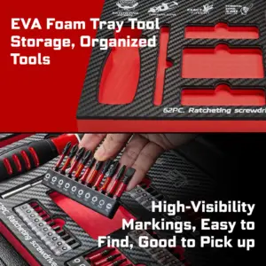 62-Piece Ratcheting Screwdriver Set with Bits 12 S8efa8e124c87417a9fb885e7e9deef71w