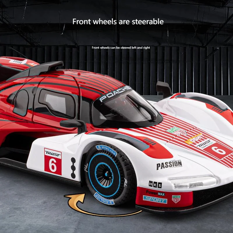 Red Porsche 963 Model Car Replica 1:22 Scale 4 Red Porsche 963 Model Car Replica 1:22 Scale - Image 4