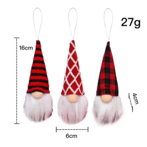 Festive Faceless Gnome Ornaments Set of 3 17 S8f41ad2e09e749098090232d92362150t