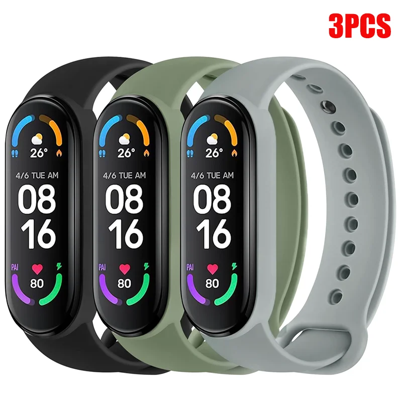 Silicone Wristbands for Xiaomi Mi Band 3-8 7 Silicone Wristbands for Xiaomi Mi Band 3-8 - Image 7