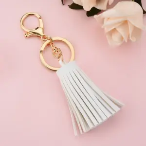 Red Leather and Metal Keychain for Keys and Bags 19 S8f59b00c7ecf41629b483506b4358a95j