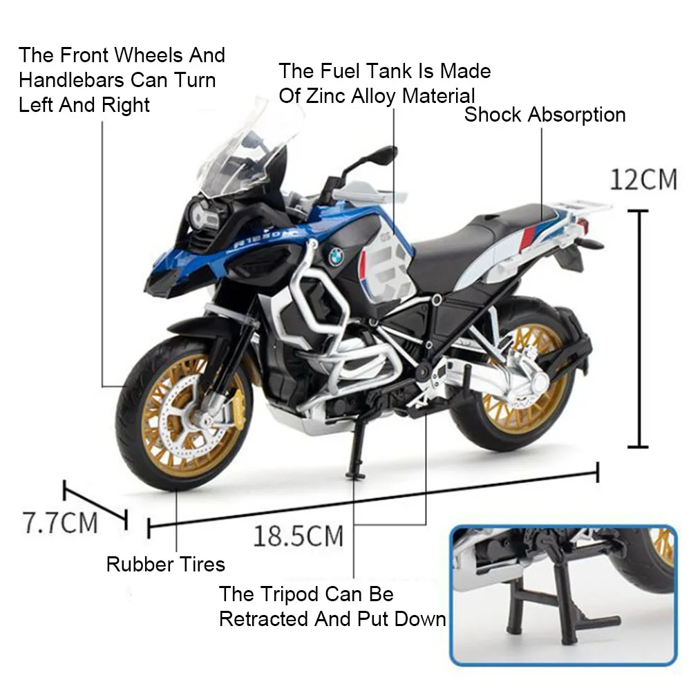 BMW S1000RR Motorcycle Model 1:12 Scale Collectible 6 BMW S1000RR Motorcycle Model 1:12 Scale Collectible - Image 6