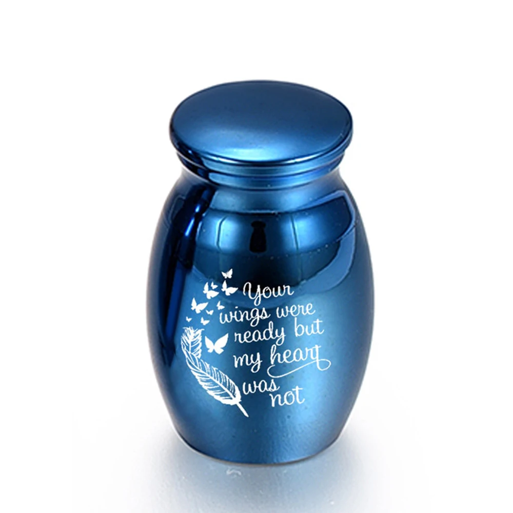 Mini Pet Memorial Urn Aluminum Alloy Blue, Black, Silver, Gold 2 Mini Pet Memorial Urn Aluminum Alloy Blue, Black, Silver, Gold - Image 2