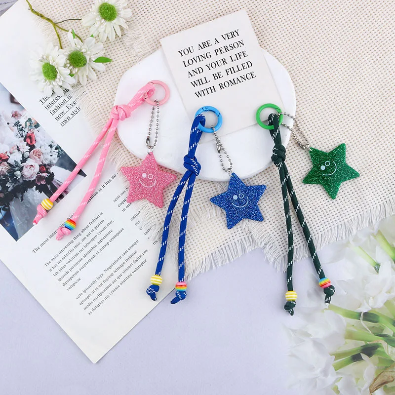 Colorful Glitter Star Keychain in Zinc Alloy 3 Colorful Glitter Star Keychain in Zinc Alloy - Image 3
