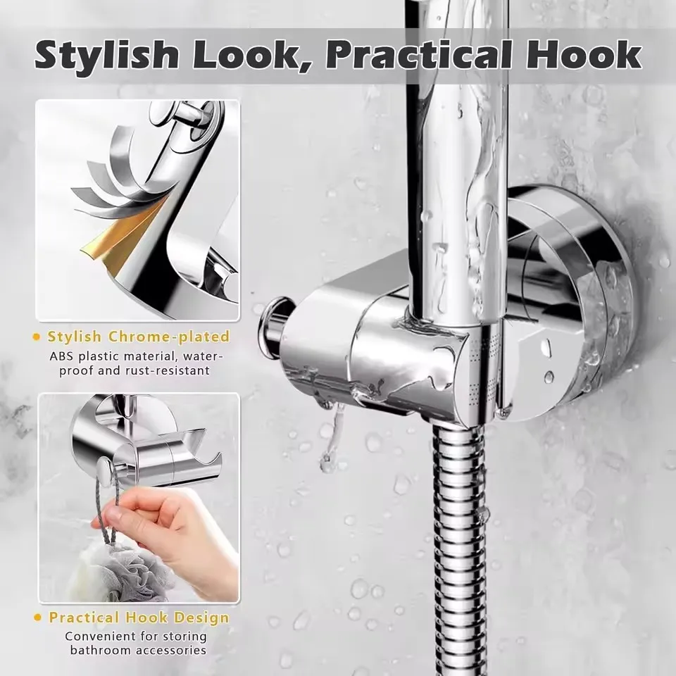 Modern Stainless Steel Shower Head Holder 2 Modern Stainless Steel Shower Head Holder - Image 2