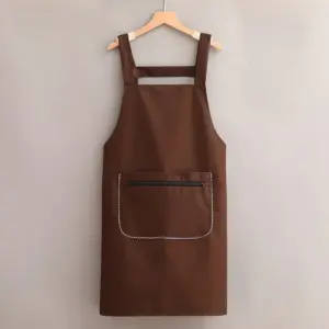 Water-Resistant Chef Apron with Zipper and Pocket 17 S8fe6b1bfc8b24fcc8eaf68c0a8bebe11M