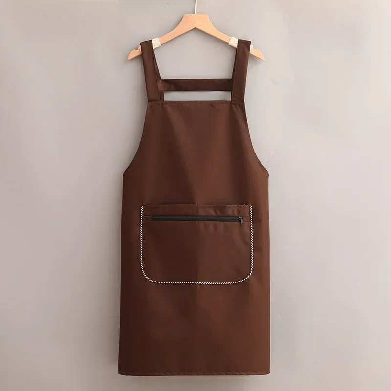 Water-Resistant Chef Apron with Zipper and Pocket 9 Water-Resistant Chef Apron with Zipper and Pocket - Image 9
