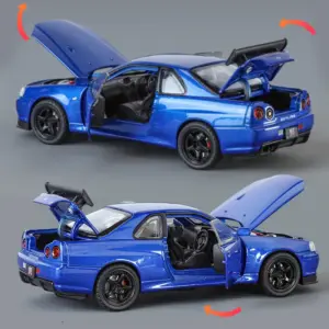 1:32 Nissan Skyline GTR-R34 Diecast Model 13 S8ffca028fcfc452287aacff90f4e93cda