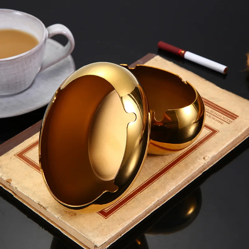 Elegant Stainless Steel Ashtray in Gold or Silver 4 Elegant Stainless Steel Ashtray in Gold or Silver - Image 4
