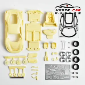 Ferrari 488 Resin Model in Black 1:64 Scale