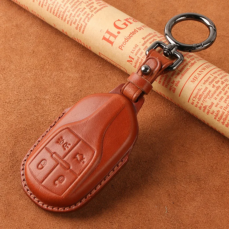 Leather Car Key Case for Maserati 2023-2025 2 Leather Car Key Case for Maserati 2023-2025 - Image 2