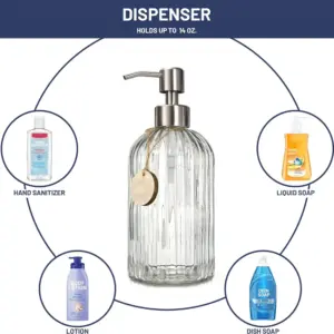 Elegant Glass Soap Dispenser Set with Wooden Tags 9 S9019c52753a546a691b1c04af248575ai