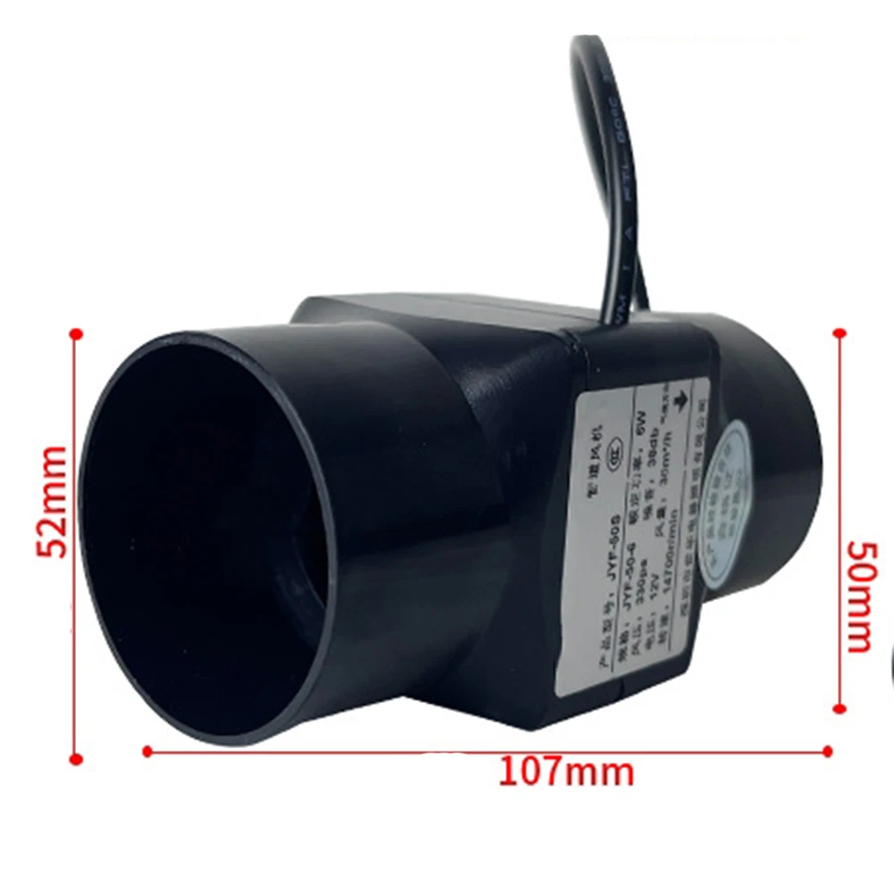 Black Inline Duct Fan 88m³/h for Ventilation 5 Black Inline Duct Fan 88m³/h for Ventilation - Image 5