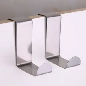 Stainless Steel Door Hooks Set of Two