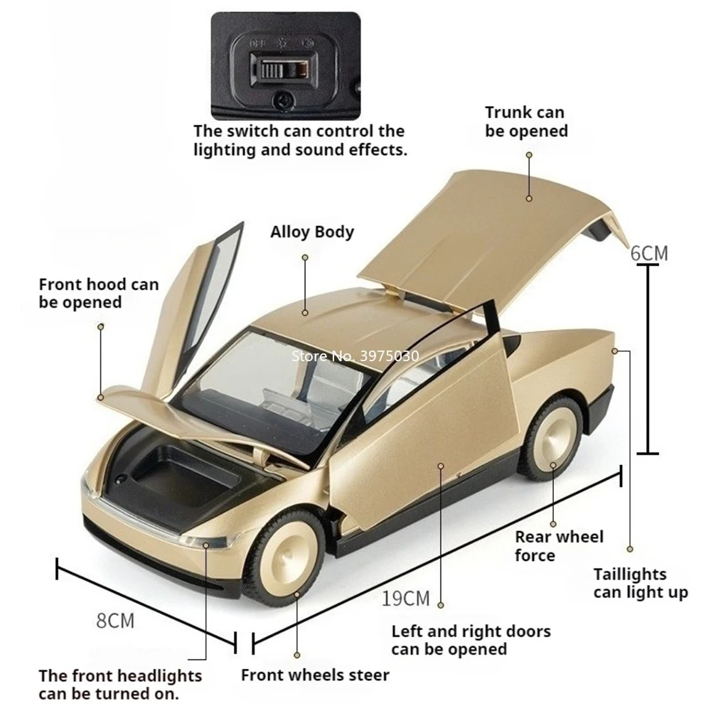 1:24 Scale Robotaxi Diecast Model Vehicle 2 1:24 Scale Robotaxi Diecast Model Vehicle - Image 2