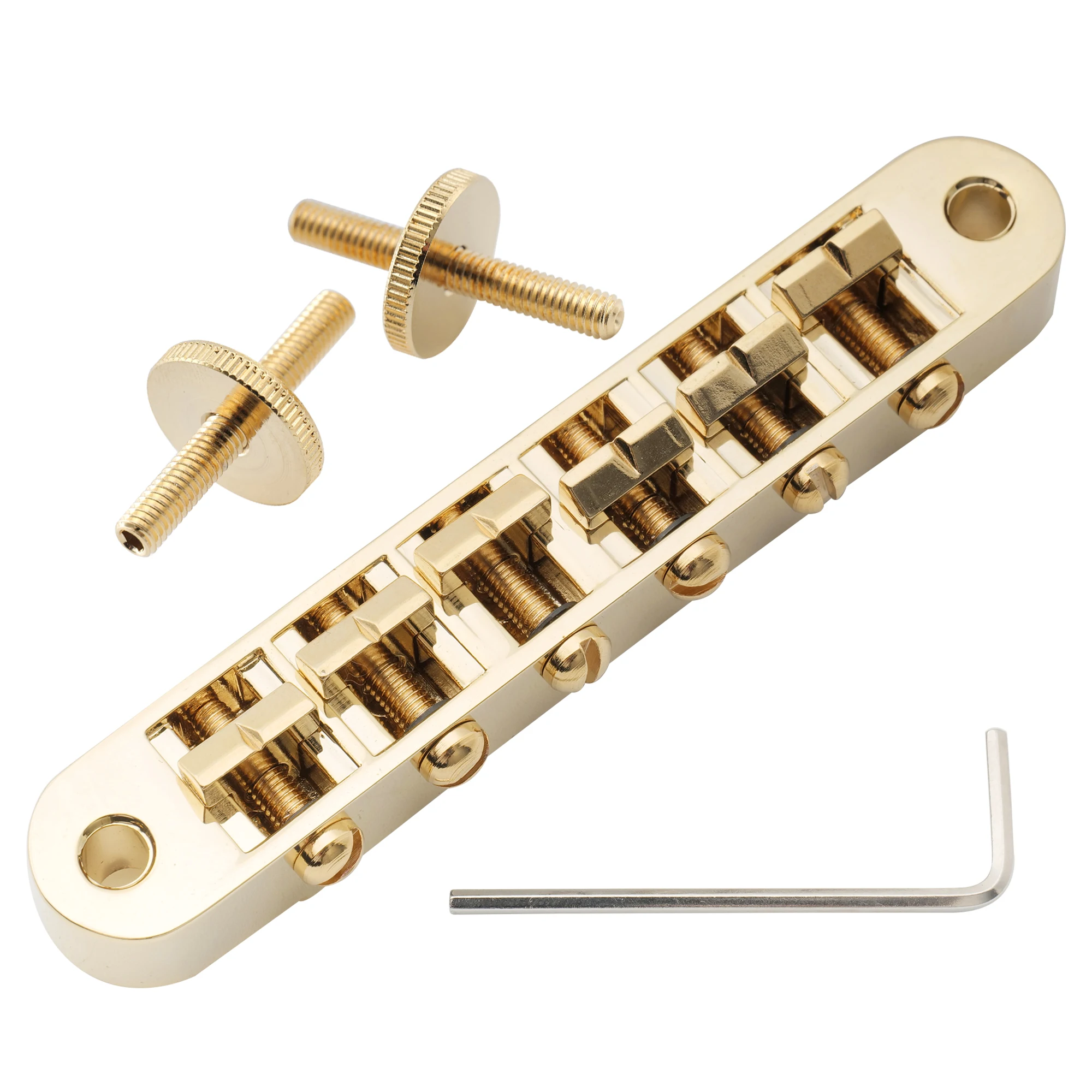 Gold Musiclily Pro ABR-1 Tune-o-matic Bridge 3 Gold Musiclily Pro ABR-1 Tune-o-matic Bridge - Image 3