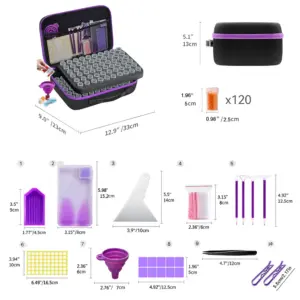 Large Capacity Diamond Painting Toolkit Set in 30/60/120 Slots 15 S91030e4092a14f25bfd32f03c8bc14e1h