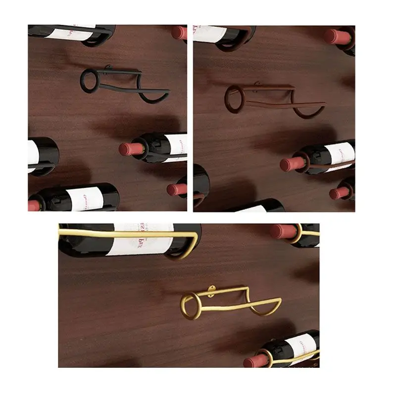 Black Wall Wine Holder for Elegant Display 3 Black Wall Wine Holder for Elegant Display - Image 3