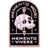 Memento Mori Gothic Skull Metal Pin Badge