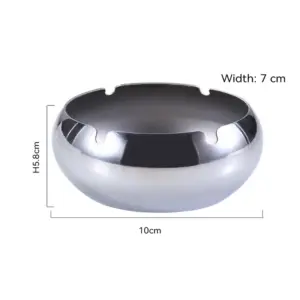 Elegant Stainless Steel Ashtray in Gold or Silver 15 S9160909257524759b15c0229937505bbJ