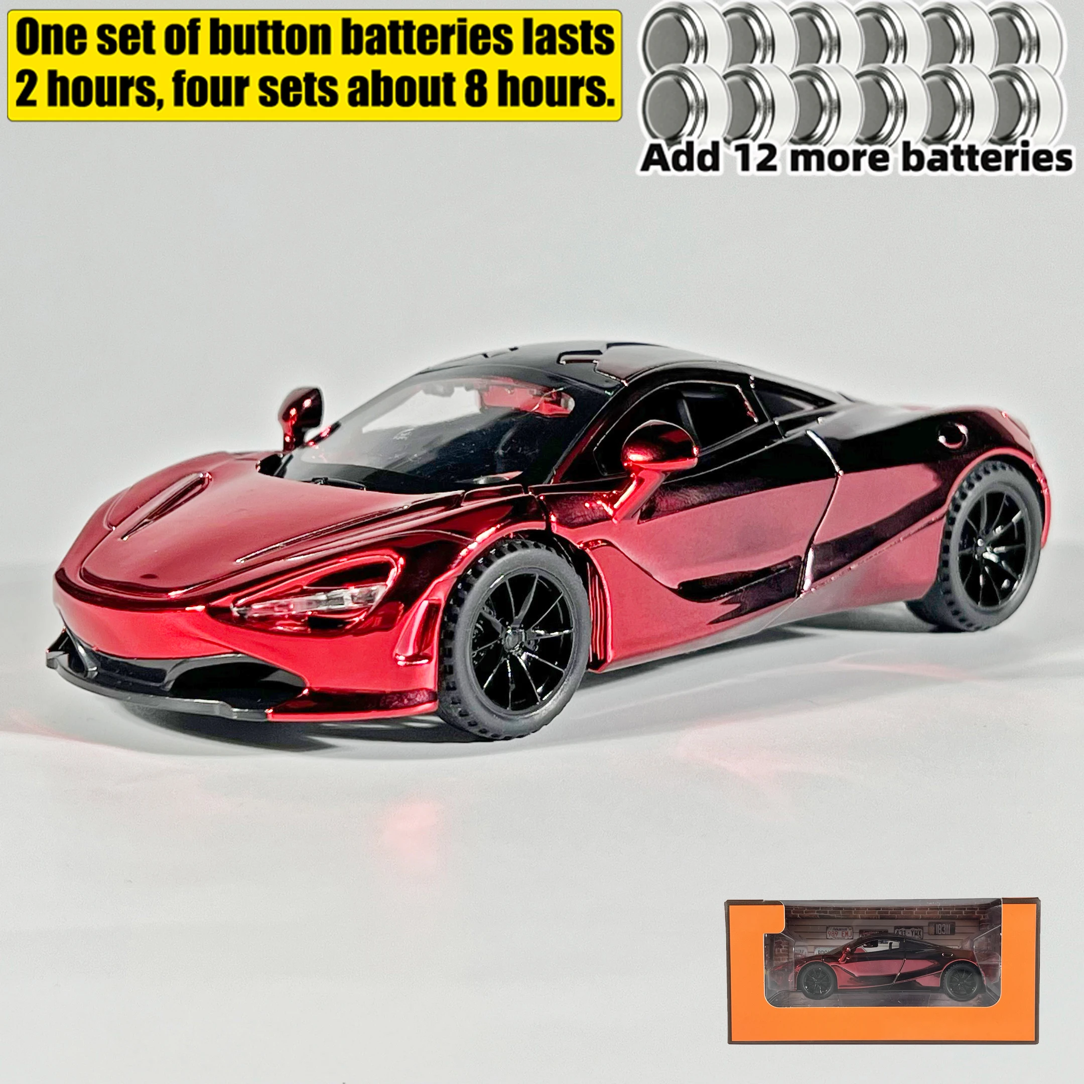 Red McLaren 720S Diecast Model 1:32 Scale 8 Red McLaren 720S Diecast Model 1:32 Scale - Image 8