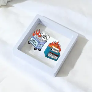 Funny Flame Trash Can Brooch for Style 13 S918141e5abc444c58c7a127fb8f8cff2k