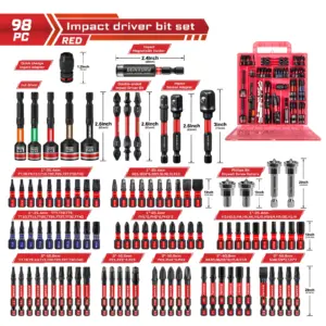 Professional Impact Screwdriver Set with 98 Pieces 13 S919c9ae9abe74a50a0902357dd79aa09u