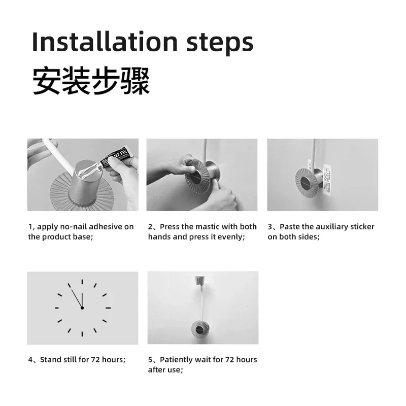 Wall-Mounted Metal Bathroom Shelf in Gray 6 Wall-Mounted Metal Bathroom Shelf in Gray - Image 6