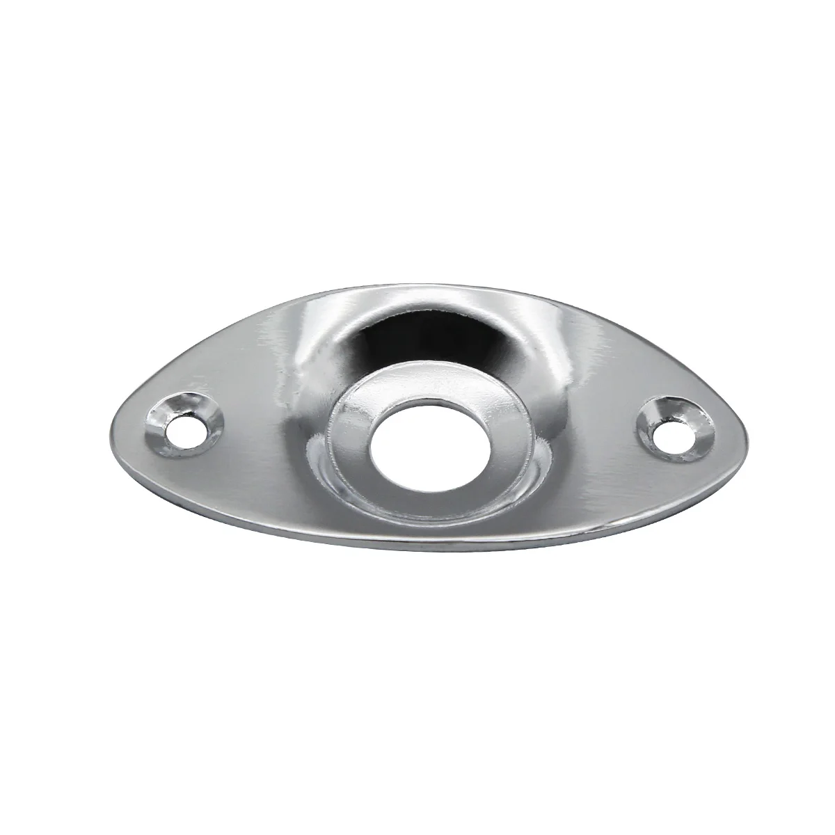 Oval Metal Guitar Jack Plate for Electric Guitars 2 Oval Metal Guitar Jack Plate for Electric Guitars - Image 2