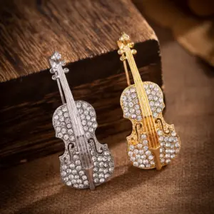 Elegant Violin Brooch in Gold and Silver 9 S91c485d72b214cdcb90c2f5d94cb6bdap