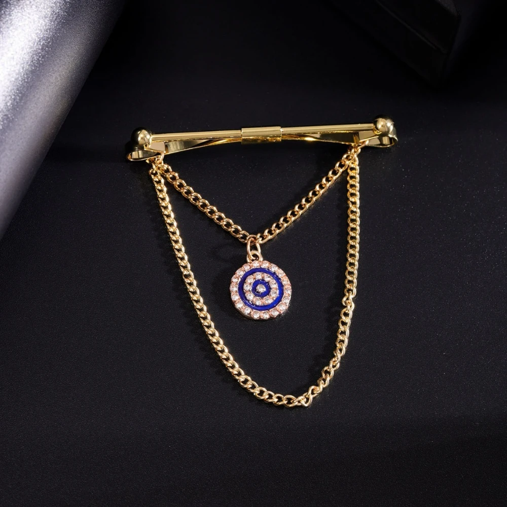 Gold-Tone Lightning Cross Tie Clip with Pendant 3 Gold-Tone Lightning Cross Tie Clip with Pendant - Image 3