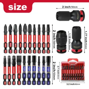 Impact Screwdriver Bit Holder Set with 20-29 Pieces 10 S92351879ebc34e408293493ee9fb5eaa0