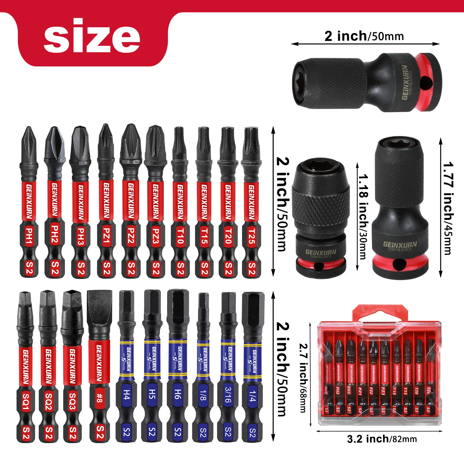 Impact Screwdriver Bit Holder Set with 20-29 Pieces 2 Impact Screwdriver Bit Holder Set with 20-29 Pieces - Image 2