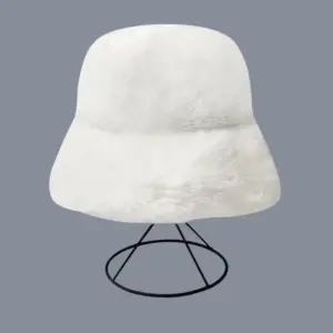 Beige Imitation Mink Fur Bucket Hat for Women 16 S923ca5b83f014207bb89931d9560b8a1S
