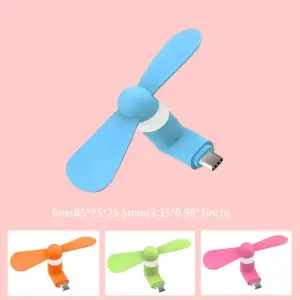 Blue Portable Phone Fan for USB-C Devices