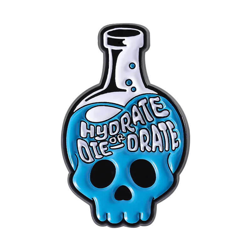 Skull Series Brooch with Hydration Message 6 Skull Series Brooch with Hydration Message - Image 6
