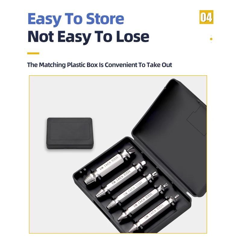 Durable Tungsten Carbide Screw Extractor Set 5 Durable Tungsten Carbide Screw Extractor Set - Image 5