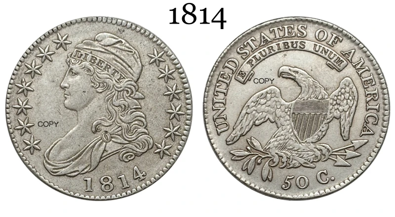 1814 US Half-Cent Replica for Collectors 7 1814 US Half-Cent Replica for Collectors - Image 7