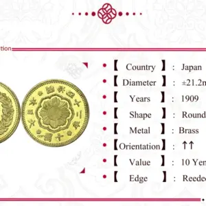 Vintage 1909 Japanese 10 Yen Replica Item 10 S931f7b4b85b34f139c2144c4e536f882h