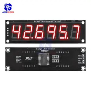 6-Digit Color TM1637 LED Display Module 17 S93224b5efaea48c292cc52544a770dbc3