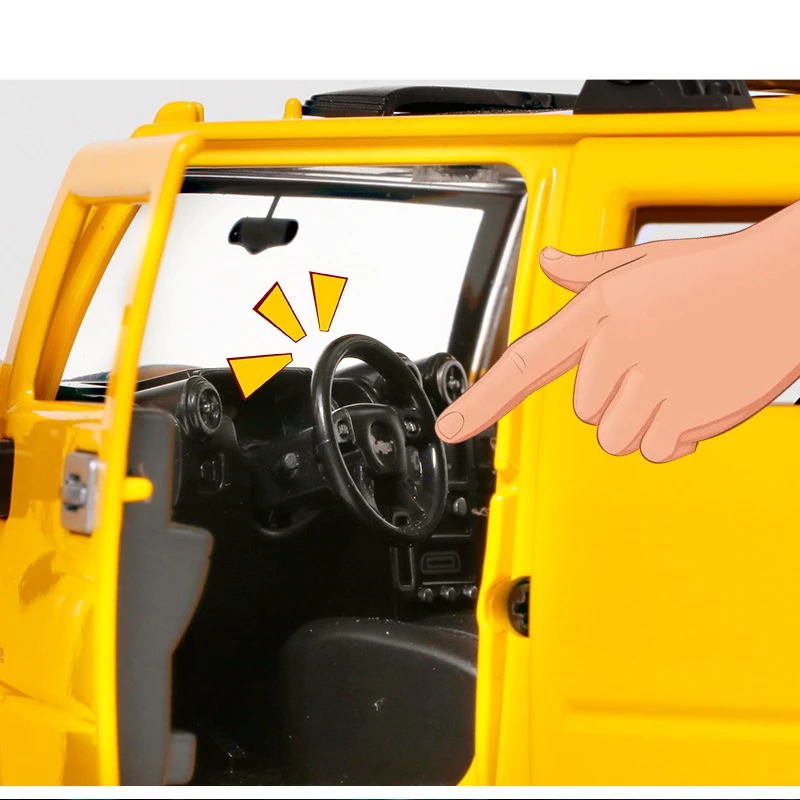1:24 Scale Hummer H2 Alloy Model Vehicle 4 1:24 Scale Hummer H2 Alloy Model Vehicle - Image 4