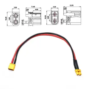 XT Series Extension Cable for Model Aircraft 10 S936d84426c8440adb72371cfffa5781fM