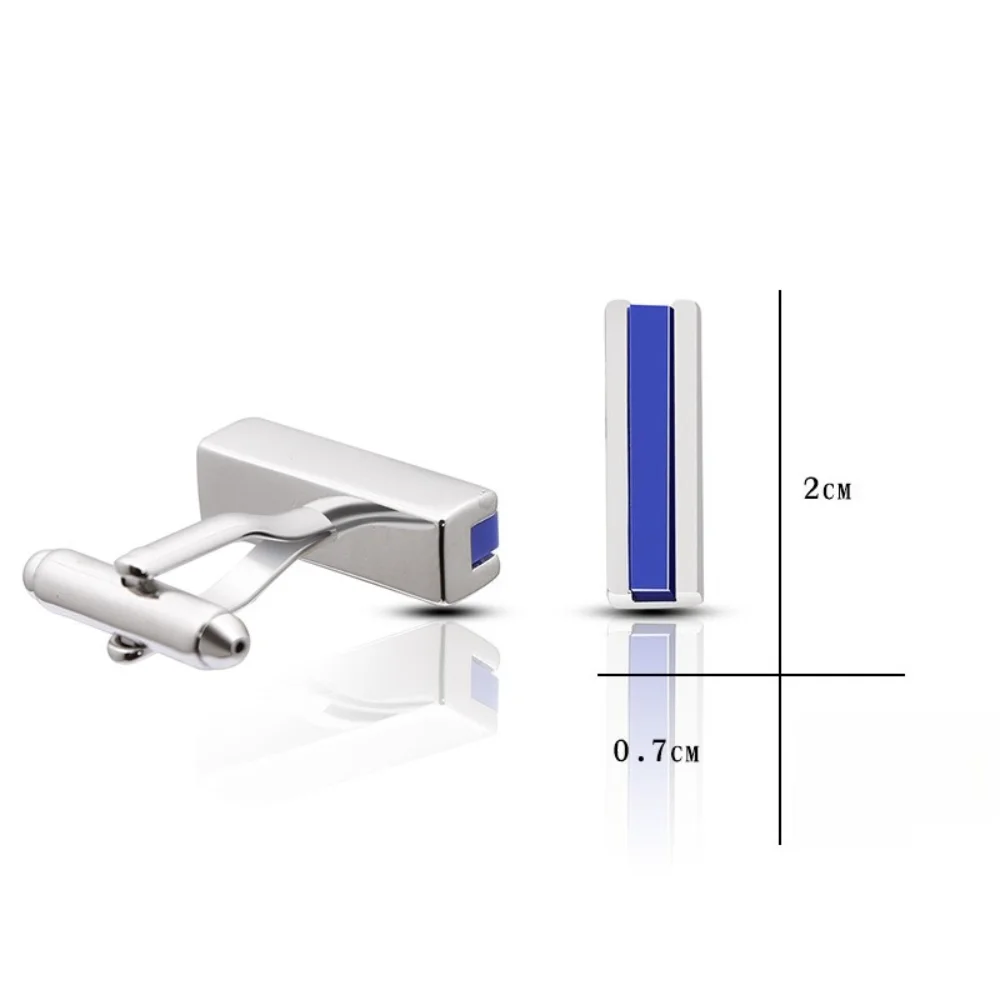 Modern Men's Rectangular Cufflinks with Bold Color Contrasts 2 Modern Men's Rectangular Cufflinks with Bold Color Contrasts - Image 2
